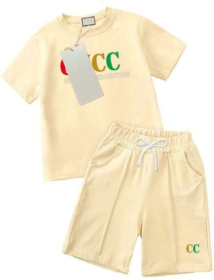 4 styles New Designer Kids Clothing Sets Classic Brand Baby Boys and Girls Clothes Suits Fashion Letter Short sleeve suit Childrens Clothes High Quality AAA