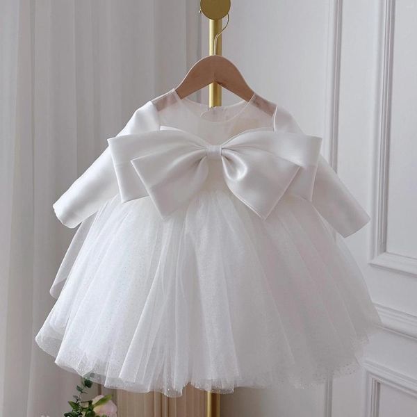 Girl Dresses Baby Girls 2024 For Children&#039;s Big Bow Princess Tutu Dress Birthday Party Wear