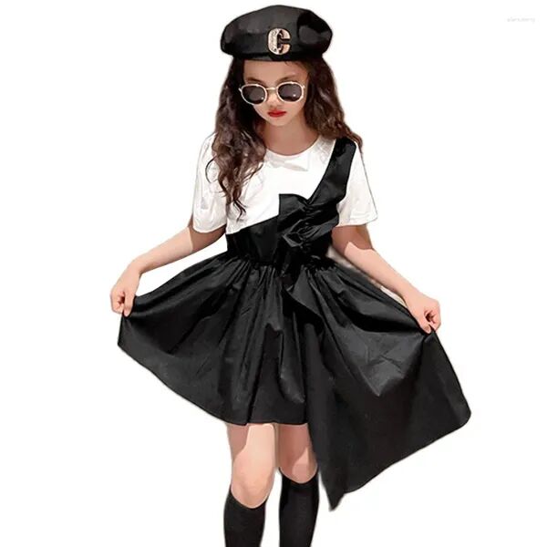 Girl Dresses Summer Dress For Girls Patchwork Kids Est Children Casual Style Costume 6 8 10 12 14