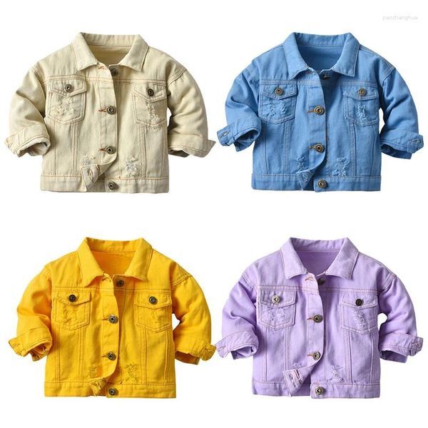 Jackets Kids Baby Boys Girls Spring Denim 2024 Children Toddler Tie-Dye Jacket Retro Boy Clothes
