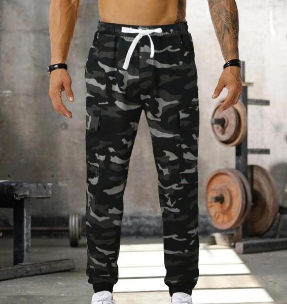 Men039s Pants Boy Cargo Men39s Midwaist Combat Overalls Laceup Camouflage Military Slim Pant Sports4000272