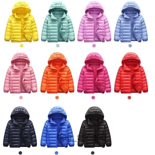 P letter Parkas Women&#039;s Down White Duck Children Winter Light Casual Down Jacket Boy Girl Jacket Baby Red Black Yellow Clothes Kids Snow Suits Winter MT184 220906