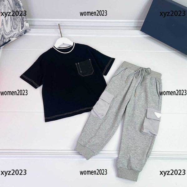 Summer Tracksuit Kids Designer Clothes Child Sets Baby Suits 2pcs Striped Lapel Polo and Elastic Waist Pants #multiple Productbgom