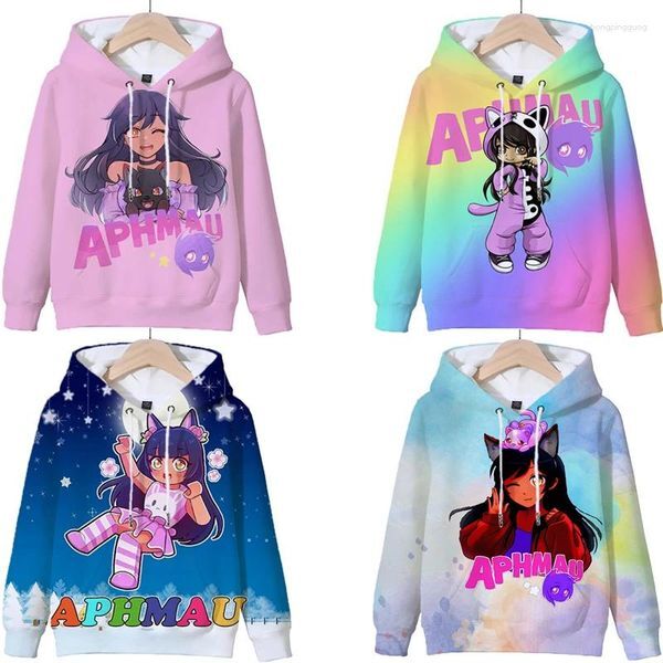 Women&#039;s Hoodies Game Aphmau Printed Kids Pullover Colorful Sweatshirt For Boys Girls Tops Autumn Outwear Long Sleeve Children Clothes