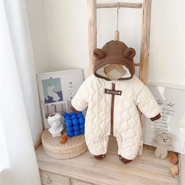 Rompers Baby winter Clothes bear boy girl thick romper Bodysuit Clothing for born baby girls sets items costume jumpsuit kids 231206