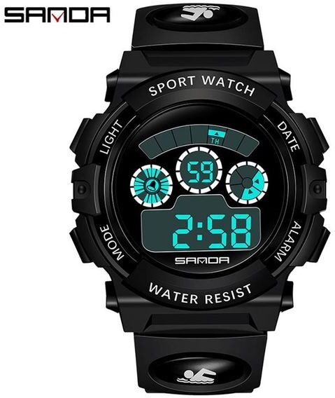 SANDA Kids Watches Outdoor Sports Luminous Stopwatch Date Week Alarm Children Watch Waterproof Girls Boys Clock293L