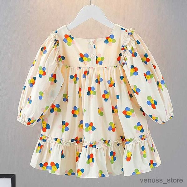 Girl&#039;s Dresses Baby Kids Floral Dresses for Girls Party Dress Casual Outfits Teenagers Clothes Children Costumes Spring Autumn 2 6 7 8 10 Years