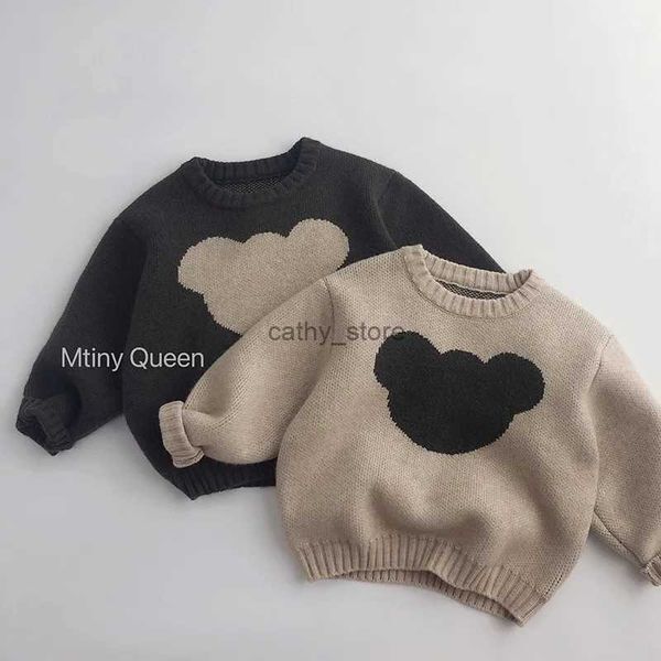 Pullover Kids Clothes Sweaters Casual Winter Autumn Knitted Sweaters Cute Cartoon Sweaters Children Girls Boys Thick Sweater High QualityL231215