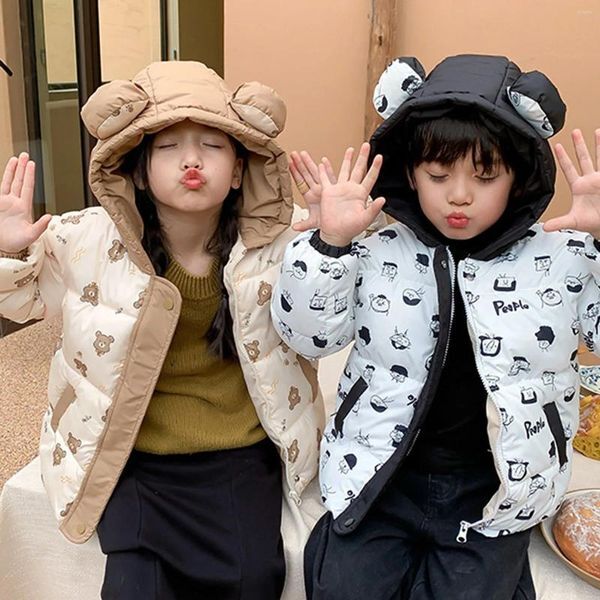 Jackets Kids Toddler Baby Girls Boys Winter Warm Thick Solid Cotton Long Sleeve Padded Jacket Coat Clothes