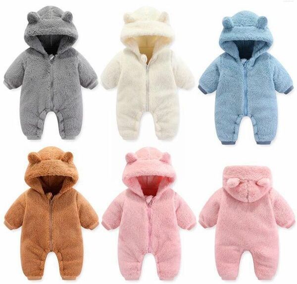 Rompers Baby Girls Boys Winter Clothes Snowsuit Teddy Bear Onesie Outfit Born Fleece Jumpsuit Thing Leotard Christmas Toddler