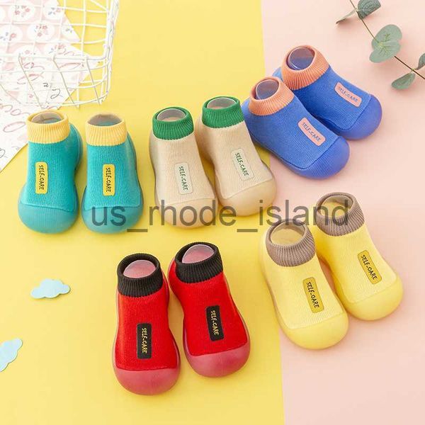 Athletic Outdoor 0-3Y Baby Shoes With Soft Rubber Children&#039;s Fashion Solid Color Socks Surface Toddlers Indoor Kid Cute Girl Boy Floor Sock Shoes x0714