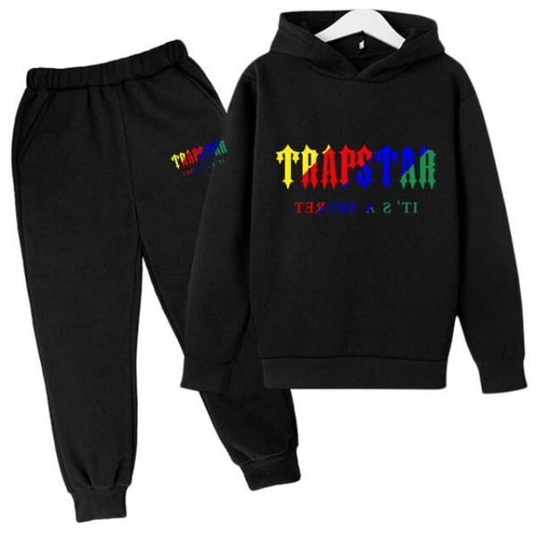 Tracksuit TRAPSTAR Kids Designer Clothes Sets Baby Printed Sweatshirt Multicolors Warm Two Pieces Set Hoodie Coat Pants Clothing Fasionxk4a#