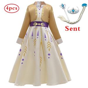 Crown 1Pcs+Free Crown 3-10T Baby Girls Dresses Party Dress,Cosplay Princess dress Kids Summer Wedding