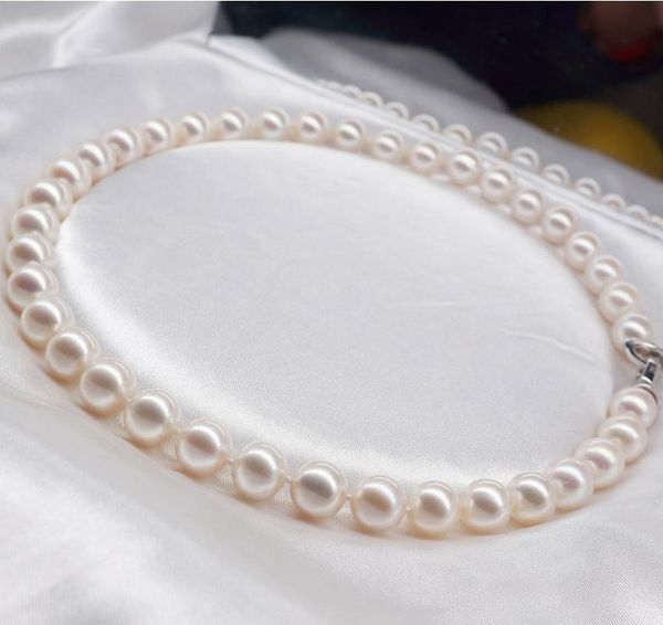 Chains Huge Charming 18&quot;11-12mm Natural South Sea Genuine White Round Pearl Necklace For Women JewelyChains ChainsChains