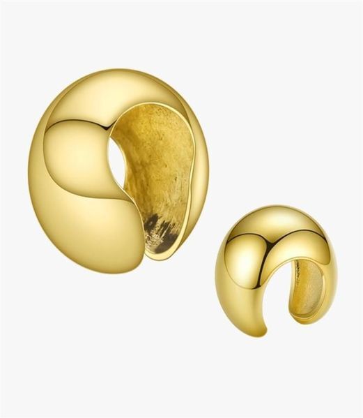 ENFASHION Punk Ball Ear Cuff Clip On Earrings For Women Gold Color Rock Pea Earings Without Piercing Pendientes Mujer EC191038 2205704570