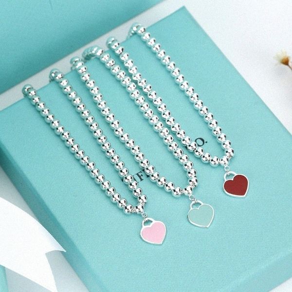 love heart necklace Pendant tiffanynesss womens and co designer gold jewelry Mens Wedding Christmas Gift O10w#