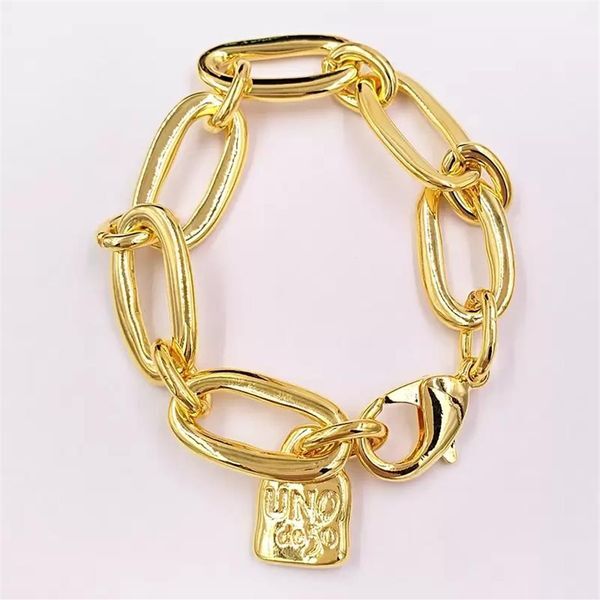 Luxury Jewelry Bracelet Awesome Friendship Bracelets UNO de 50 Plated Jewellery Fits European Style Gift PUL0949ORO0000M332E