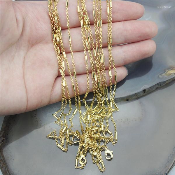 Chains 19inch 20pcs/lot Fashion Cz Necklace Gold Color Cubic Zirconia Charm Chain Jewelry Wholesale