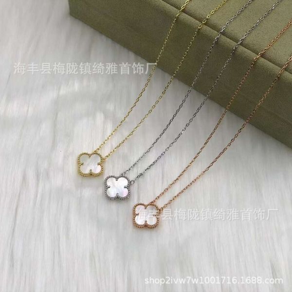 Four Leaf clover Necklace Single Flower Five Flower Ten Flower Necklace Ring Ear Stud Bracelet Style Complete