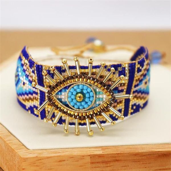 Zhongvi MIYUKI Bracelet For Women Turkish Lucky Evil Eye Bracelets Pulseras Mujer 2021 Femme Jewelry Woman Handmade Loom Beads264v