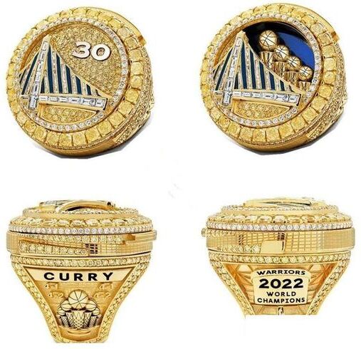 Three Stone Rings 2022 Curry Basketball Warriors Team Championship Ring With Wooden Display Box Souvenir Men Fan Gift Jewelry Drop De Dhtq3