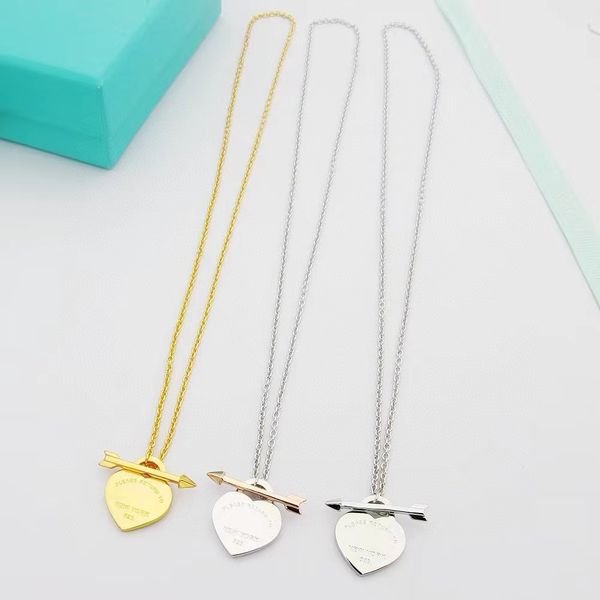 Home Jewelry Classic Womens Thin Chain One Through the Pendant Necklace with