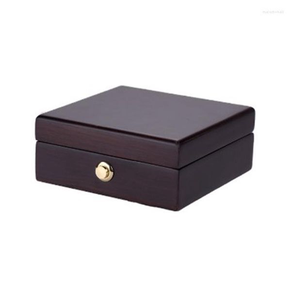 Jewelry Pouches Luxury Wooden Small Box Organizer Travel Holder Display Gift Wedding Ring Necklace Case