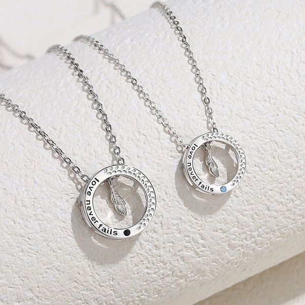 N001226B N001227B 925 Silver+Cubic Zircon Luxury Jewelry Classic Designer Fashion Couple Necklace Wholesale Thanksgiving Christmas Gift