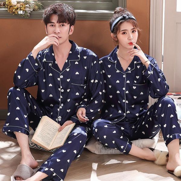 Fashion Men Pajama Sets Spring Autumn Pyjamas Set Nightwear Long-sleeve Cartoon Lovers Homewear Couples His-and-hers Clothes Men&#039;s Sleepwear