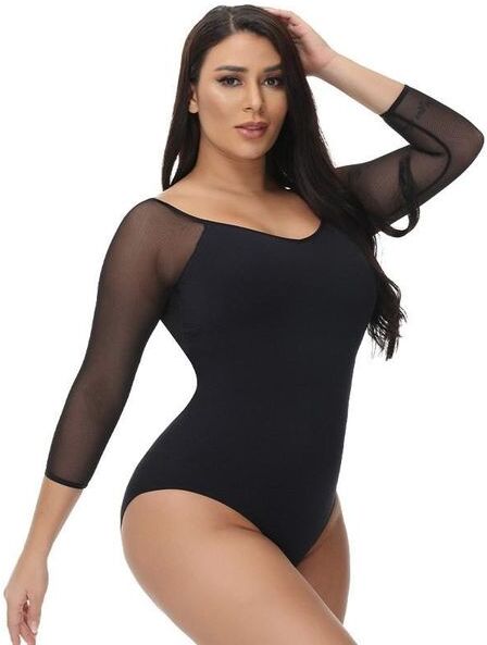 Women&#039;s Shapers Women&#39;s Bodysuit Shapewear Mesh Breathable Dance Female Clothes Corset Waist Hip Raise Cloth Ladies Triangle Onesie Whol