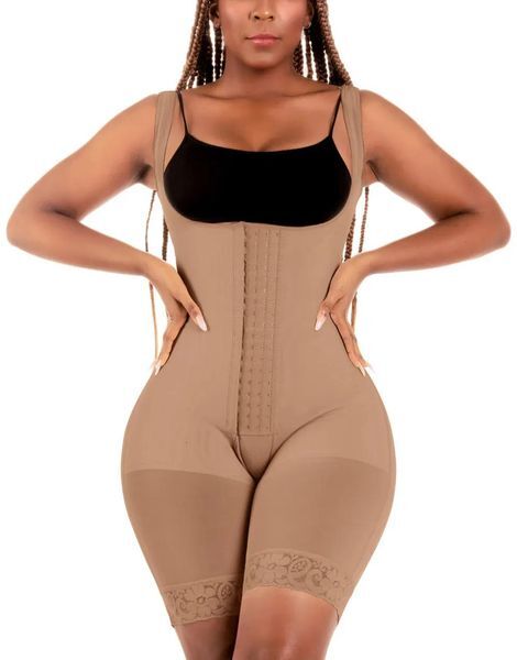 Shaper Waist Tummy Shaper Fajas Colombianas Bum Lift Control Shapewear Mid Thigh Open Bust Skims Bodysuit For Daily Or Postpartum Use 230