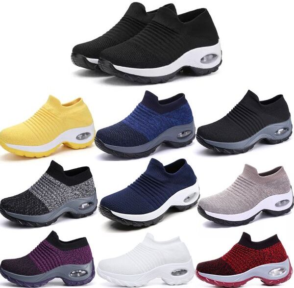 Large size men women shoes cushioned flying woven sports shoes foot covers foreign trade casual shoes GAI socks shoes fashionable versatile 35-44 58