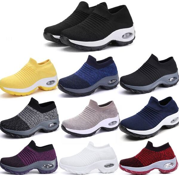 Large size men women shoes cushioned flying woven sports shoes foot covers foreign trade casual shoes GAI socks shoes fashionable versatile 35-44 60