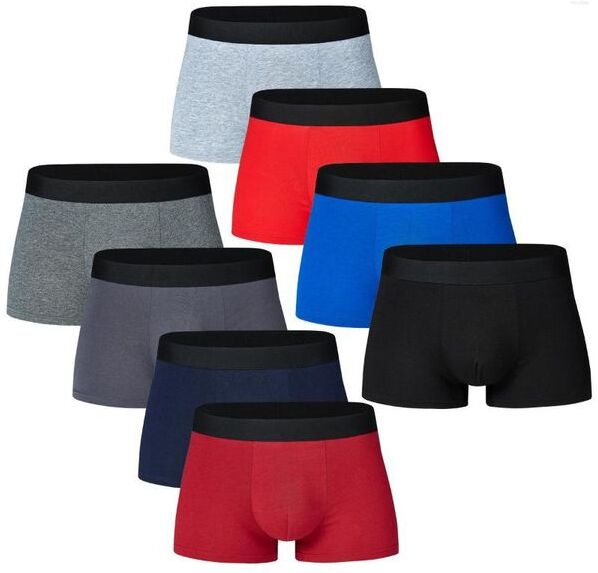 Underpants 7pcs/LOT Wholesale Sexy Fashion Brand COTTON Boxers Briefs MAN UNDERWEAR FOR TRUNK Men&#039;s Panties SET