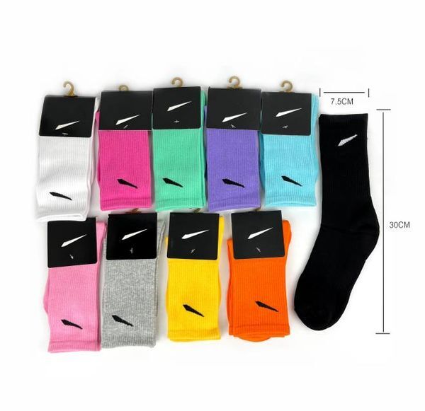 Wholesale socks nk designers mens Women Stockings Pure cotton 10 colors Men&#039;s Sport Sockings Letter NK Print