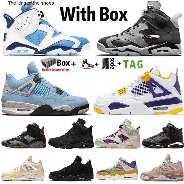 2022 With Box Jumpman 4 OG 4s Mens Basketball Shoes University Blue Shimmer Taupe Haze White Purple Black Cat Sail 6 6s UNC Tech Chrome Hare