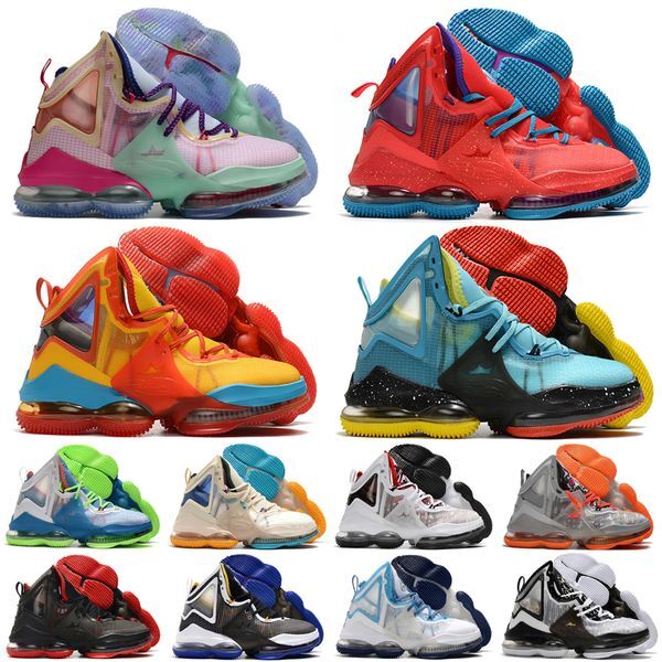 2022 Mens Outdoor shoes Top Quality Lebrons 19s 19 Dutch Blue Uniform Orange Yellow What the Christmas War men trainers athletic sports sneakers Size 36-46