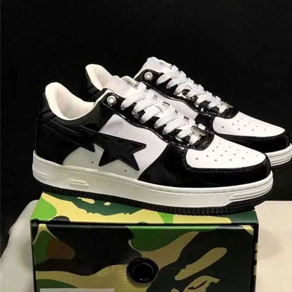 Designer Casual Shoes Pink Ape Sta Casual Shoes Sk8 Low Tops Black White Pastel Green Blue Suede Bapestaly Bapely Mens Womens Trainer Outdoor Sports Sneaker