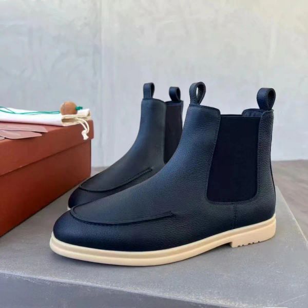 Designer Casual Shoes martin boots man winter outdoors Walk booties vintage black fur mens flat snow boot sheepskin hike shoes box Size 39-4