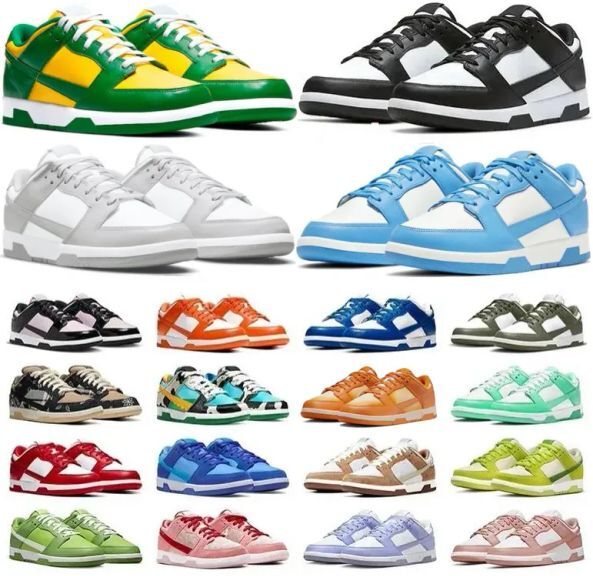 designer Running Shoes Panda White Black Men womens Midnight Navy UNC Blue outdoor sports casual panda shoes Grey Fog Candy Vintage Green sb low trainers