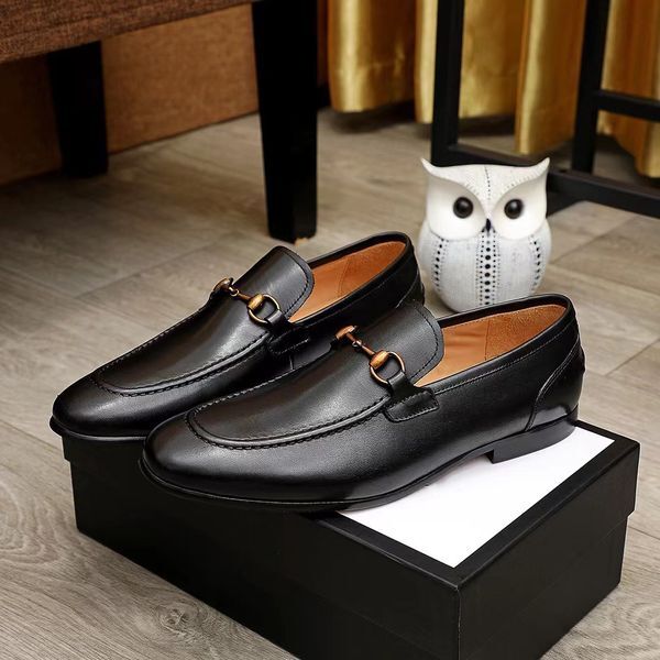 Luxurious Italian Men Dress Shoes 2024 Oxford Genuine Leather Moccasins Brown Black Men Designer Loafers Shoes Men Classic Wedding Office Formal Shoes 04