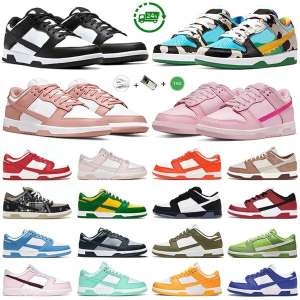 2023 Casual Shoes for Men Women Flat Low Platform Sneakers Reverse Panda White Black Triple Pink Unc Rose Whisper Medium Olive Gai Mens Trainer Jogging Walking Shoe