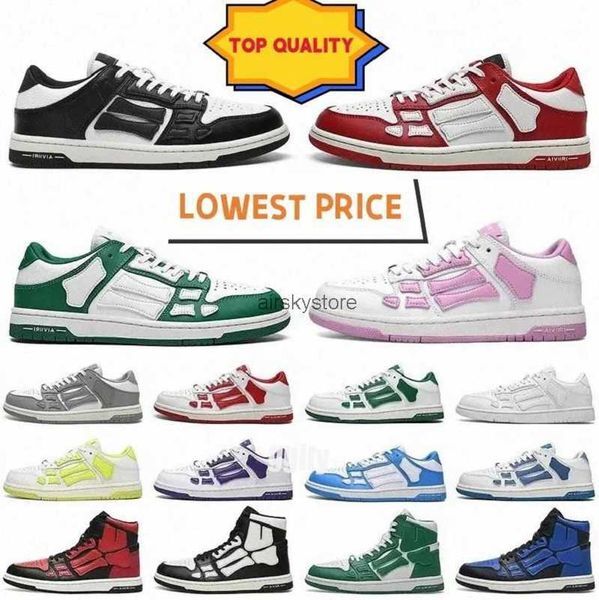 amirs shoes Designer Shoe Skelet Bones Runner Women Men Sports Shoes Retro Sneakers Skel Top Low Running Shoes Genuine Leather Lace Up