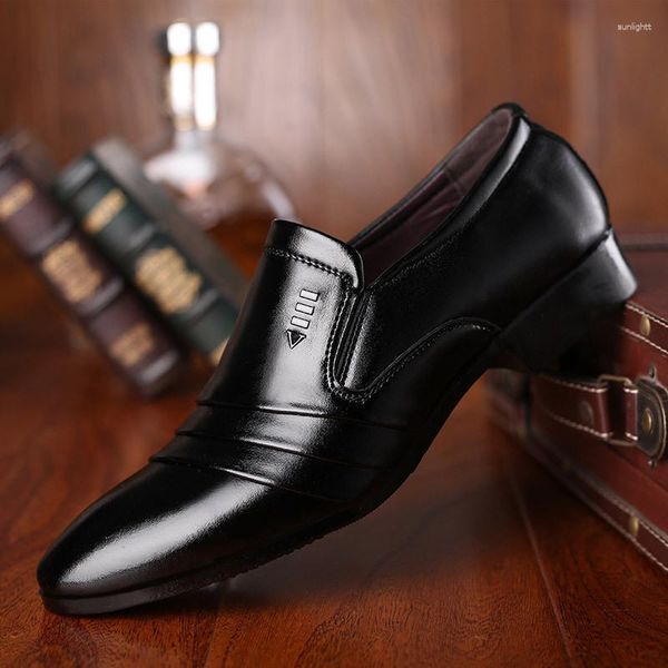 Dress Shoes 2023 Italian Luxury Wedding Business Oxfords Elegant Fashion Mens Leather Formal Casual Male Men&#039;s