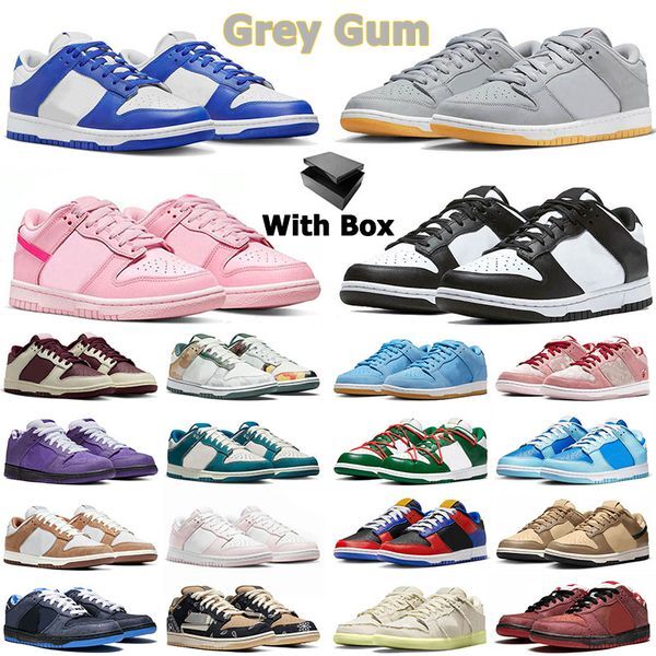 2023 Panda S Low Designer Casual Shoes with Box Triple Pink Grey Gum Lobster Es SB Mocha Kentucky White Off Active Fuchsia Men Women