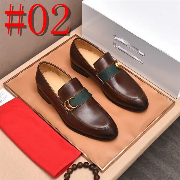 24Model 2024 Loafers Men Shoes Dress Formal Office Man Shoe Classic Genuine Leather Business Luxury Designer Shoes Men Daily