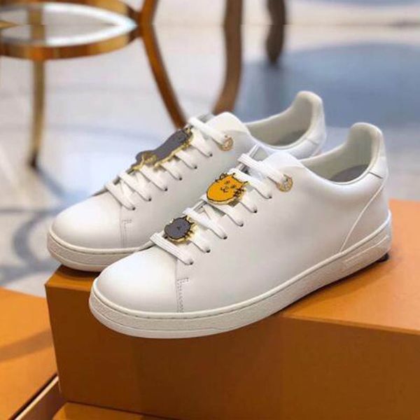 Women Sneakers Letters Leather Flat Casual Tennis Woman Leisure Shoes Classic Trendy White Large Size 35-40-41-42