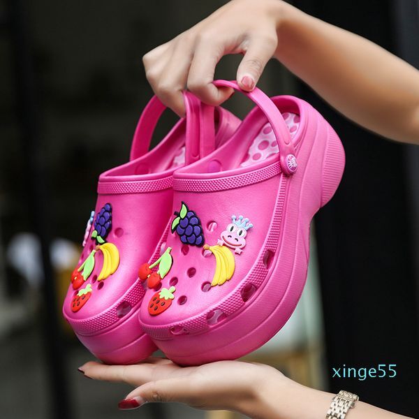 Candy Colors Women Sandals Clogs Mules EVA Summer Flip Flops Beach Garden Shoes Fashion Slippers Outdoor Platform