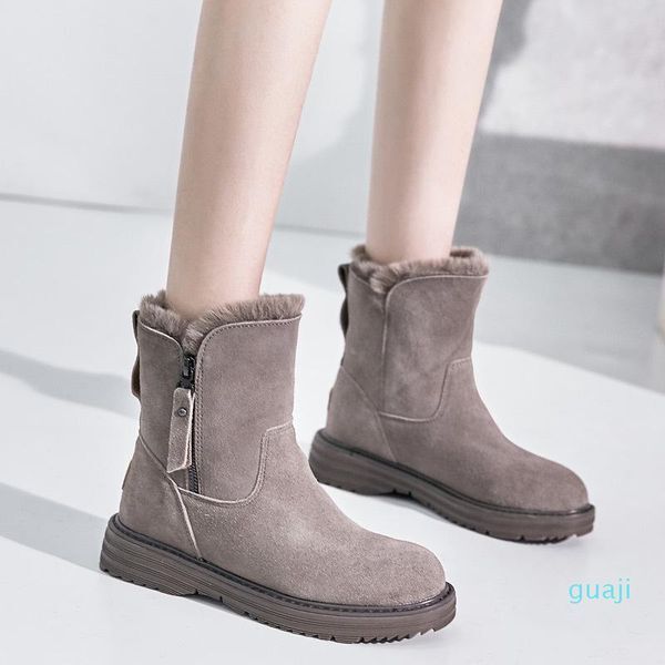 Boots Winter Shoes Women Snow Warm Cold Woman Ankle Female Height Increasing 4.5cm