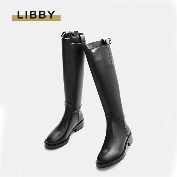 Women Boots Winter Warm Sexy Over-The-Knee Fashion Buckle Black Long Flat Female Shoes Big Size 36-41 Footwear 211217